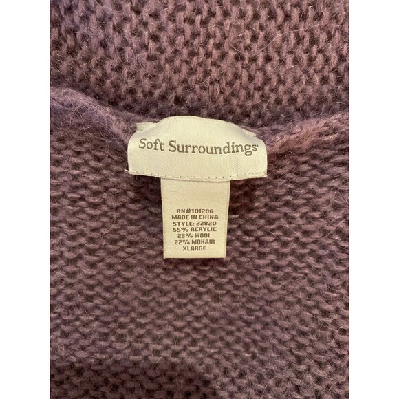 Soft Surroundings Telluride Lavender Sweater Women's Long Cardigan Size XL - Picture 5 of 12